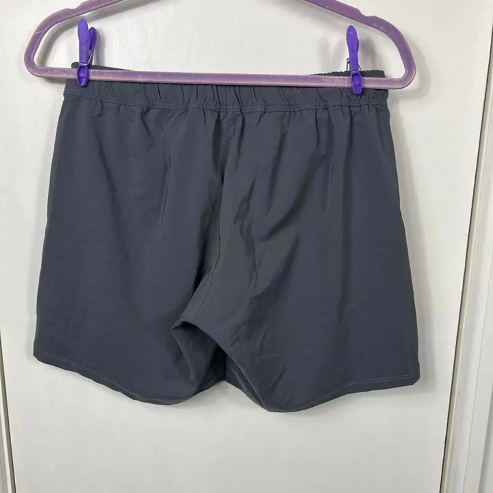 Fashion World Gray Board Shorts Lace-Up Velcro Swim Shorts Women’s Size L NWT